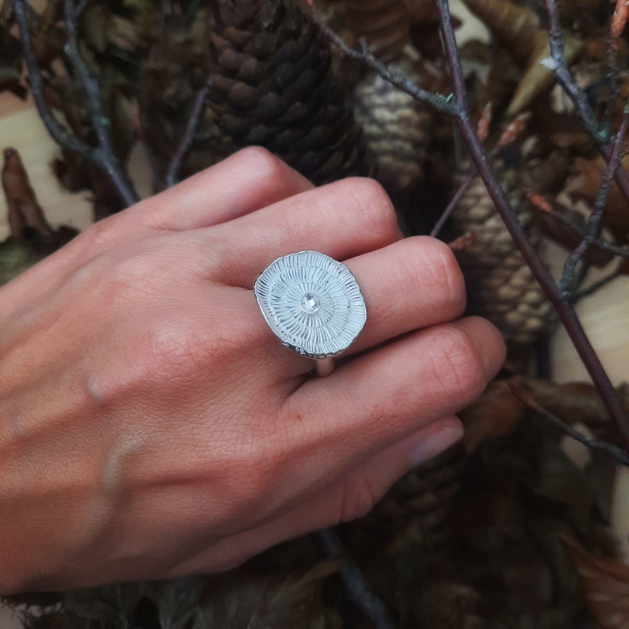 Grosser Cocktail Ring aus Sterlingsilber - Sillage Ringe KOOMPLIMENTS