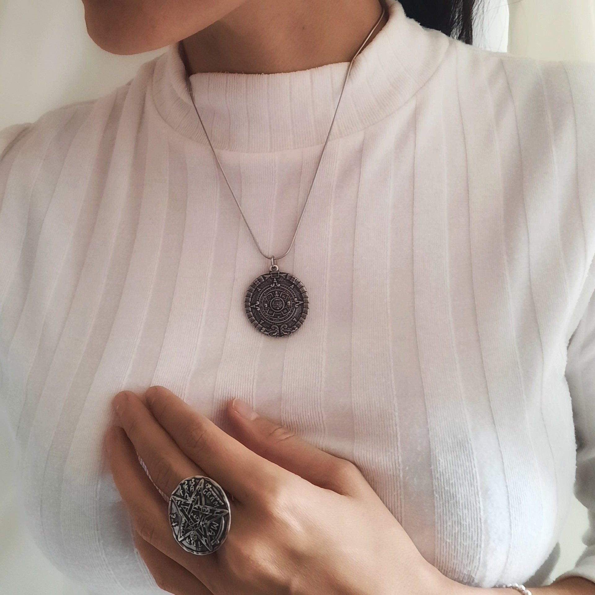 Grosser Damen Ring Silber Stern - Tetragrama Ringe KOOMPLIMENTS