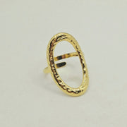 Grosser ovaler Ring Edelstahl Gold Ringe KOOMPLIMENTS