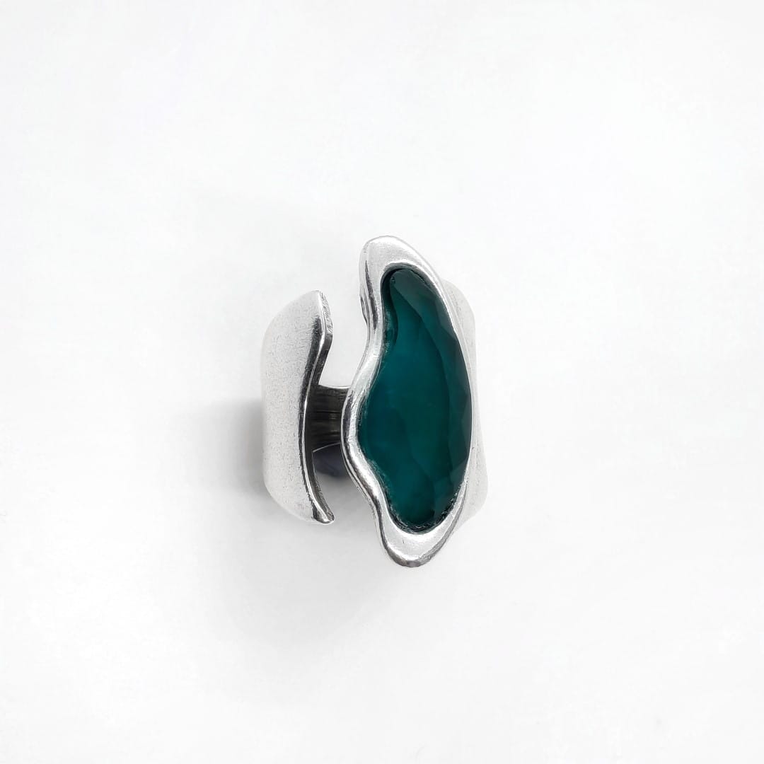 Grüner Kunstharz Ring - ASTEROID Ringe KOOMPLIMENTS