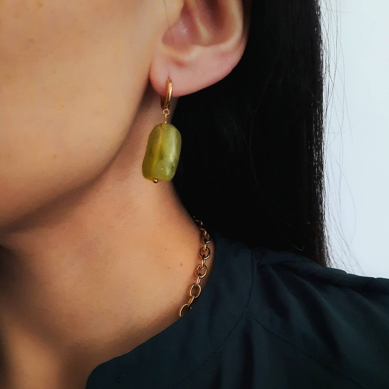 Grüner Stein Ohrringe - Green Stone Ohrringe KOOMPLIMENTS