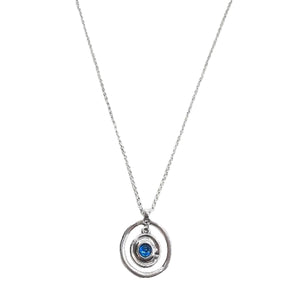 Necklace Pendant Stone Blue - Best Mom