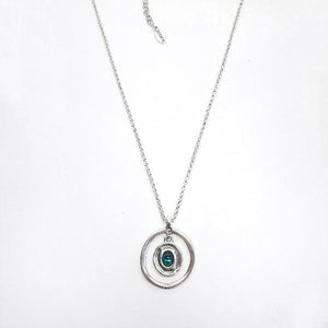 Necklace Pendant Stone Green - You are my Queen