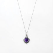 Halskette aus Silber mit Amethyst Stein - HARMONY Halsketten KOOMPLIMENTS