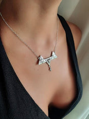 Collana in argento con piccolo crocifisso, collane KOOMPLIMENTS