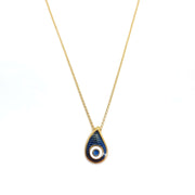 Halskette mit Drop Evil Eye Emaille-Anhänger - Protection Halsketten KOOMPLIMENTS
