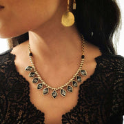 Halskette mit goldenen Perlen und Swarovski-Rauten Halsketten KOOMPLIMENTS 