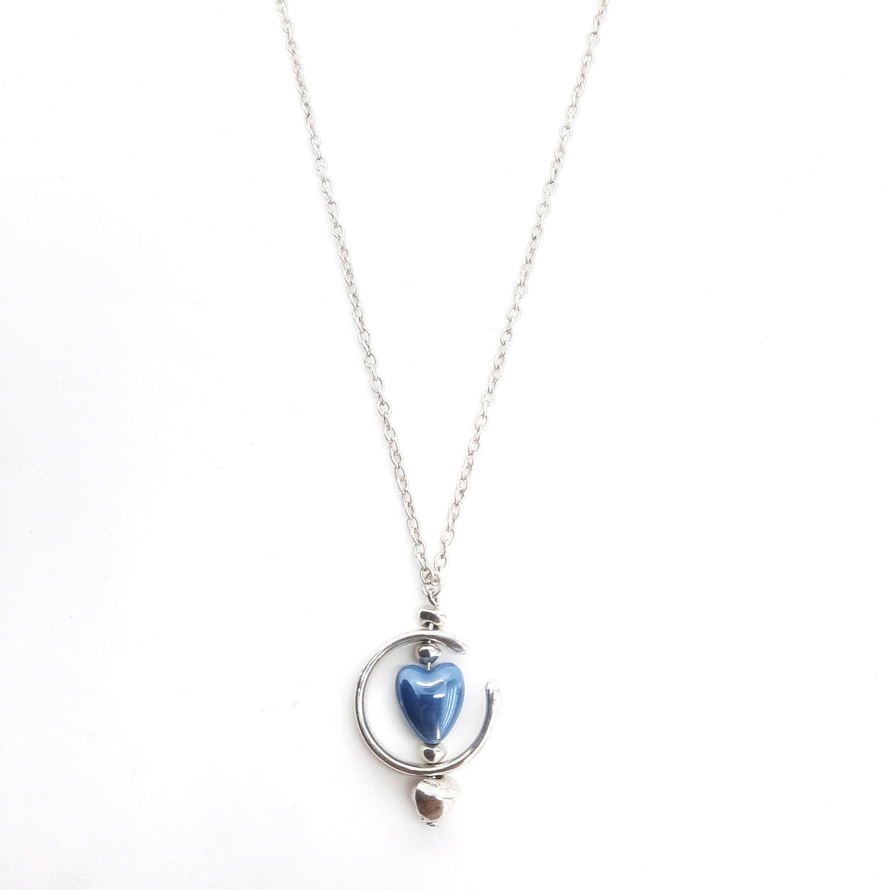 Halskette mit Herz aus Keramik - Deep Blue Heart Halsketten KOOMPLIMENTS