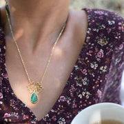 Handgemachte Halskette mit Swarovski-Stein - LIANA Halsketten KOOMPLIMENTS