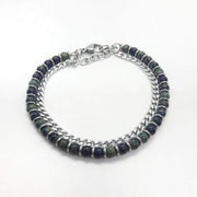 Herren Armband aus Edelstahl und Natursteinen - Stone Armband Herren KOOMPLIMENTS