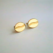 Kaffeebohne Ohrstecker Gold - Grano de café Ohrstecker KOOMPLIMENTS
