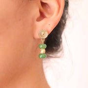 Ohrringe für Damen mit grünen Steinen KOOMPLIMENTS