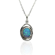 Kette mit Opal Anhänger Halsketten KOOMPLIMENTS
