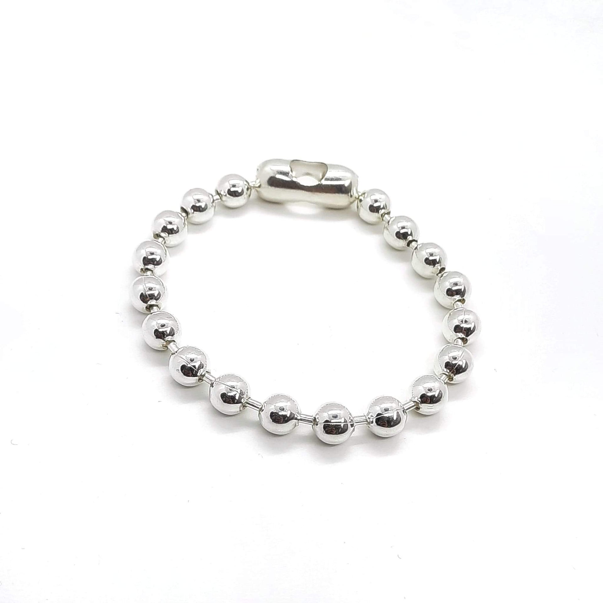 Klassisches Silber Armband grösseren runden Perlen - Armanda Grande Armband KOOMPLIMENTS