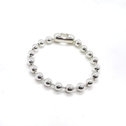 Klassisches Silber Armband grösseren runden Perlen - Armanda Grande Armband KOOMPLIMENTS