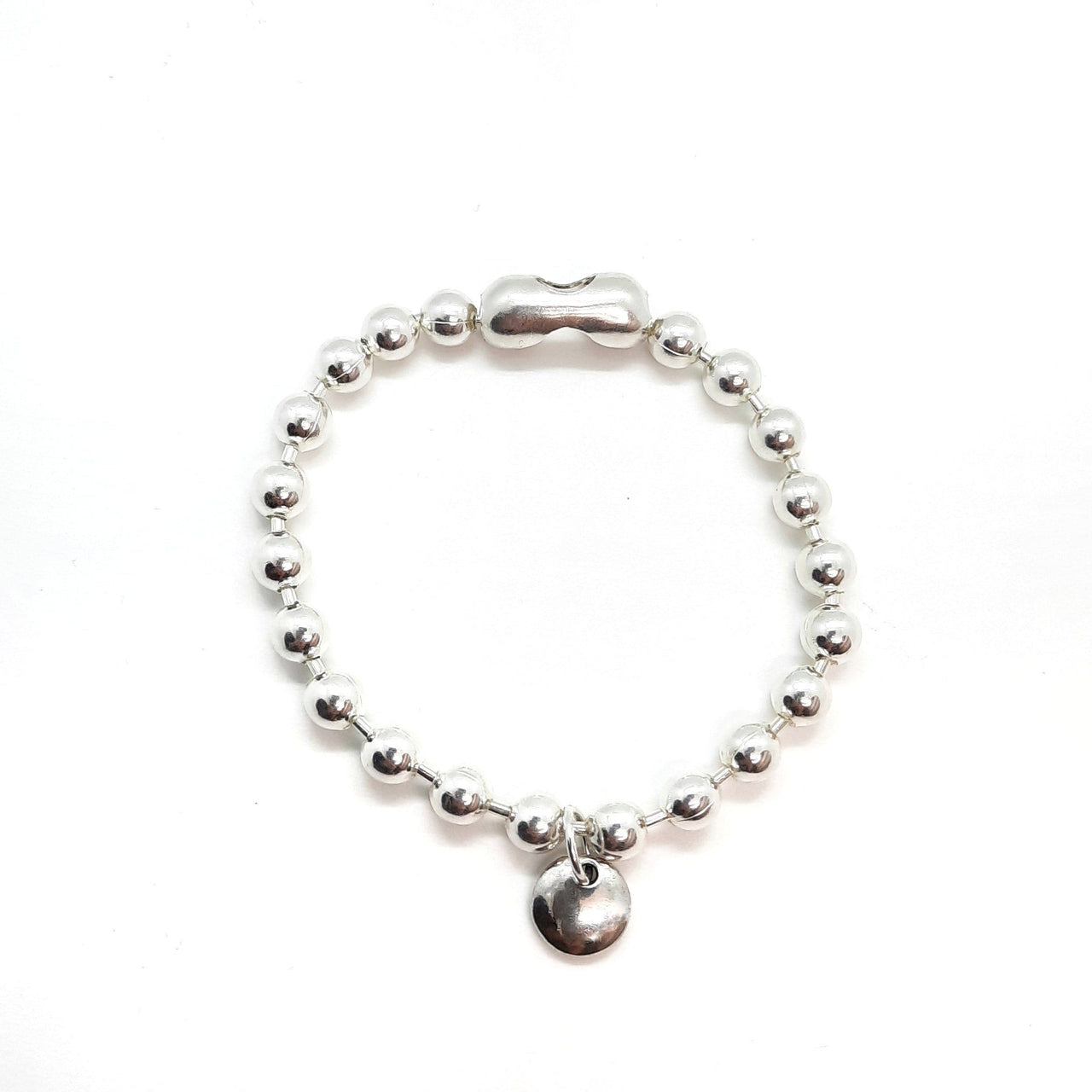 Klassisches Silber Armband grösseren runden Perlen - Armanda Grande Armband KOOMPLIMENTS