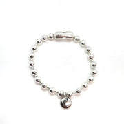 Klassisches Silber Armband grösseren runden Perlen - Armanda Grande Armband KOOMPLIMENTS