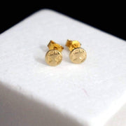 Kleine Gold Ohrstecker - Erde Ohrstecker KOOMPLIMENTS