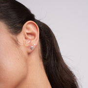 Kleine runde silber Ohrstecker Ohrstecker KOOMPLIMENTS