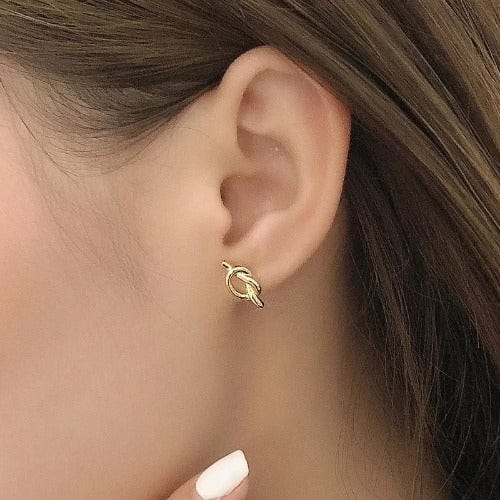Knoten Ohrstecker Silber Klein - Gold Ohrstecker KOOMPLIMENTS
