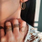 Kreis und Stern Ring aus Edelstahl - SCARLETT Ringe KOOMPLIMENTS