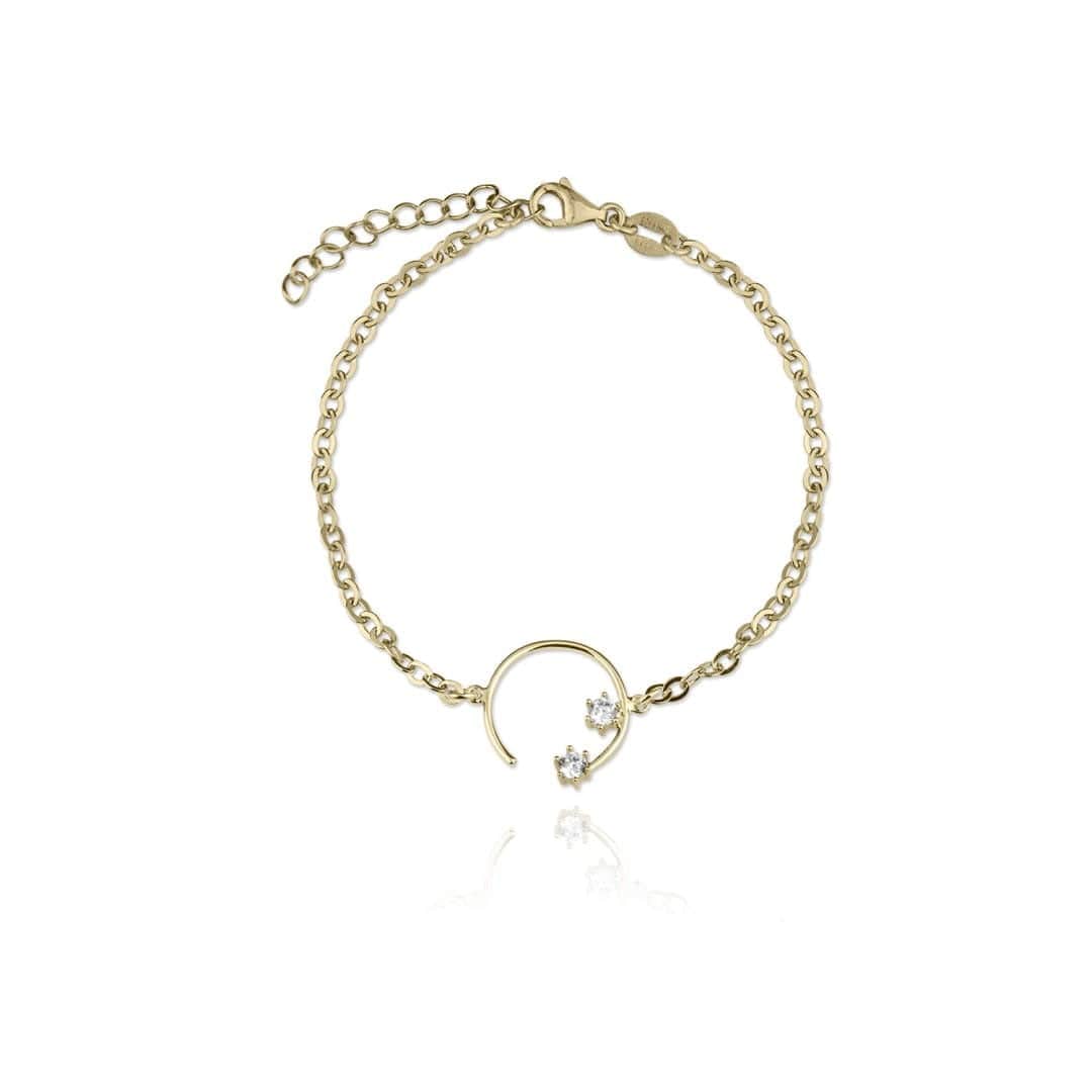 Kreis vergoldetes Kettenarmband - KARMA Armband KOOMPLIMENTS
