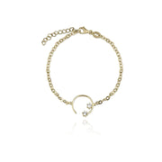 Kreis vergoldetes Kettenarmband - KARMA Armband KOOMPLIMENTS