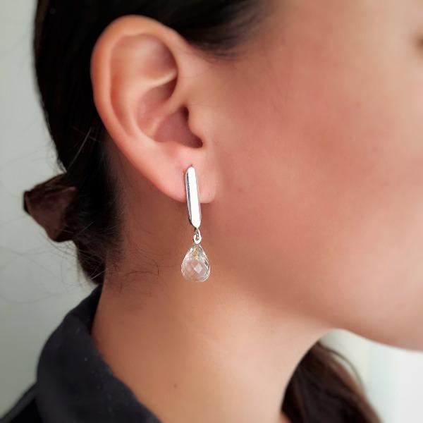 Kristall Pendel Ohrringe aus Silber- NINA Ohrringe KOOMPLIMENTS