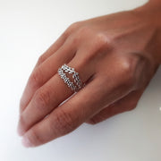 Kronen Ring Cesar aus Silber Ringe KOOMPLIMENTS