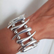 Kugelperlen Lederarmband mit Horn - Cuerno Armband KOOMPLIMENTS