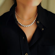 Kurze Perlen Halskette aus Silber- Lana Halsketten KOOMPLIMENTS