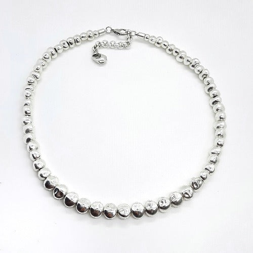 Kurze Perlen Halskette aus Silber - Lana Halsketten KOOMPLIMENTS