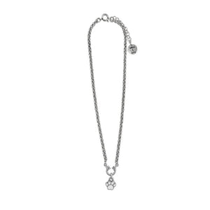 Short silver chain with paw print