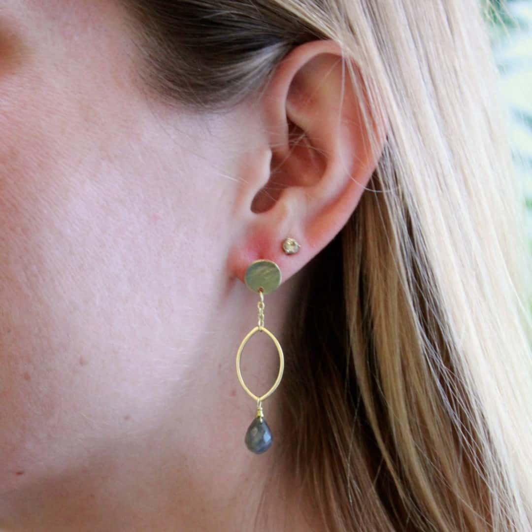 Labradorit Gold Ohrringe - Transformation Ohrringe KOOMPLIMENTS