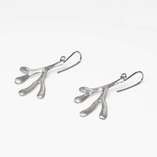 Lange Designer Ohrringe aus mattem Silber -  Océane Ohrringe KOOMPLIMENTS
