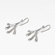 Lange Designer Ohrringe aus mattem Silber -  Océane Ohrringe KOOMPLIMENTS