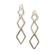 Lange Diamantohrringe - Silber Ohrringe KOOMPLIMENTS
