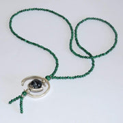 Lange Halskette mit Malachit und Tigerauge-Stein - Marina Halsketten KOOMPLIMENTS