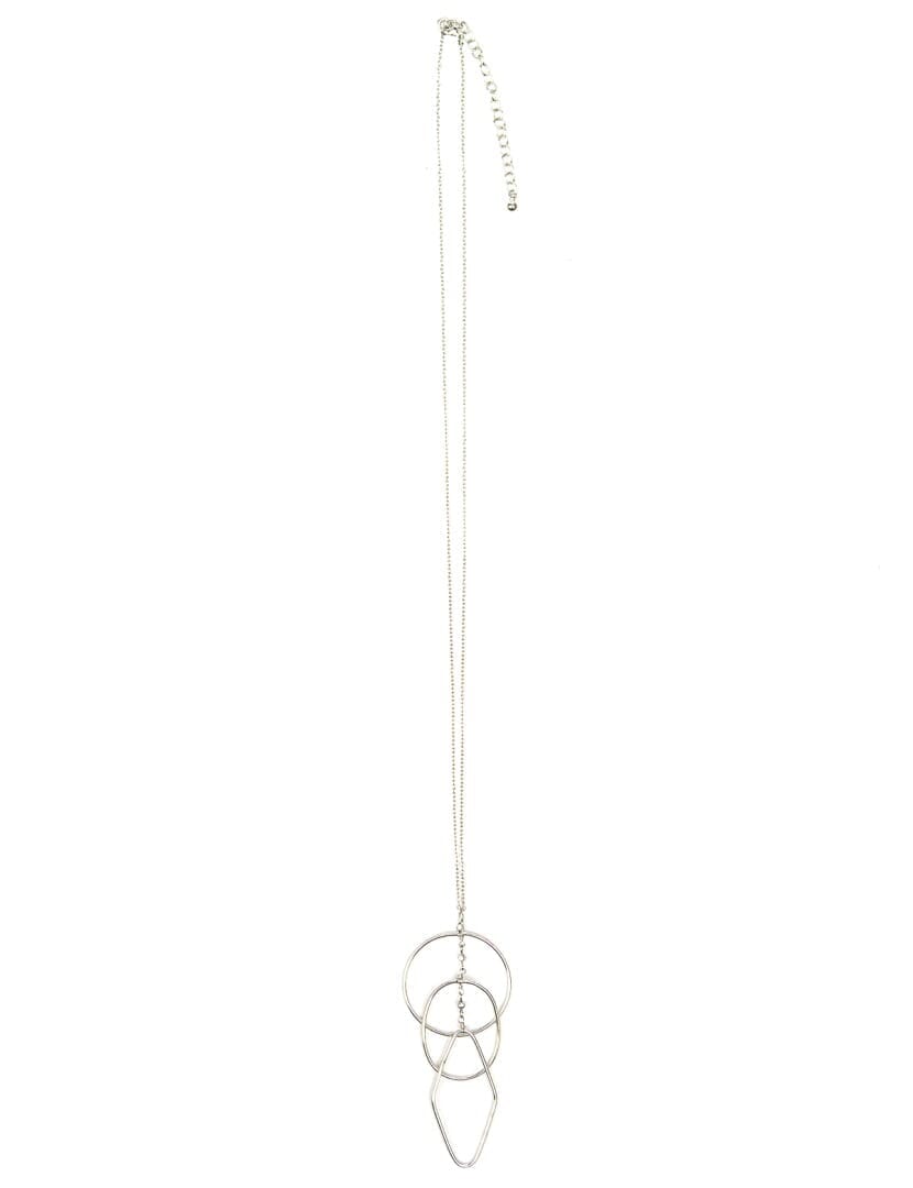 Lange Halskette mit minimalistischen Formen - Kräuselungen Halsketten KOOMPLIMENTS