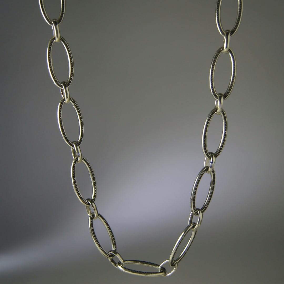 Lange Halskette mit ovalen Gliedern - OVALE Halsketten KOOMPLIMENTS