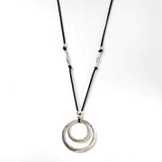 Lange Halskette mit Silber Ring-Anhänger - Rings Halsketten KOOMPLIMENTS