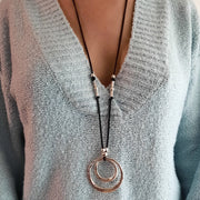 Lange Halskette mit Silber Ring-Anhänger - Rings Halsketten KOOMPLIMENTS