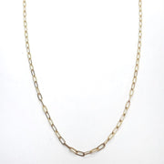 Lange ovale Halskette aus Edelstahl - Gold Halsketten KOOMPLIMENTS