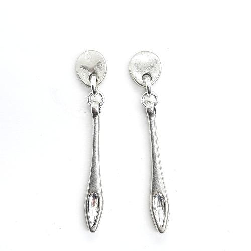 Lange Silber Ohrringe mit Träne - Tear Ohrringe KOOMPLIMENTS