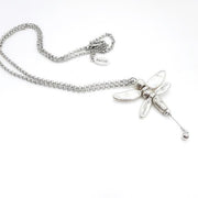 Lange Silber Perlenhalskette - Libellen Odonata Halsketten KOOMPLIMENTS