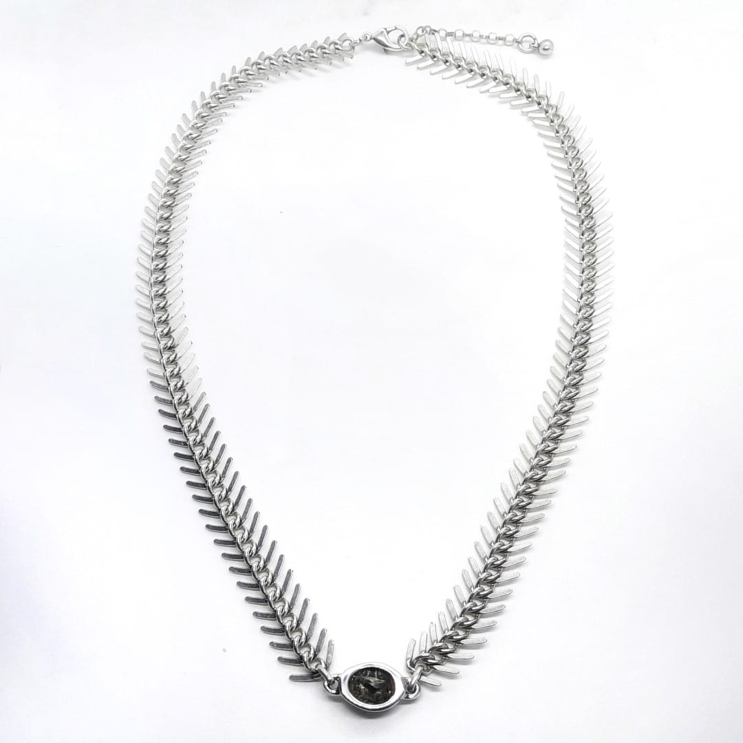 Lange Silberkette Tausendfüssler - Black Diamond Halsketten KOOMPLIMENTS