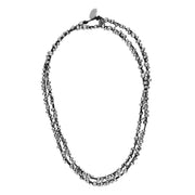 Lange zweireihige Halskette mit Silberperlen Halsketten KOOMPLIMENTS 