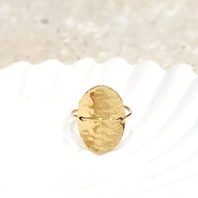 Langer Ovaler Ring aus Edelstahl - HAYLEY Ringe KOOMPLIMENTS