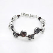 Lederarmband mit Muscheln Armband KOOMPLIMENTS