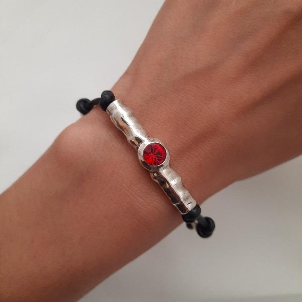 Lederarmband und Silber - Kleiner Baumstamm Armband KOOMPLIMENTS